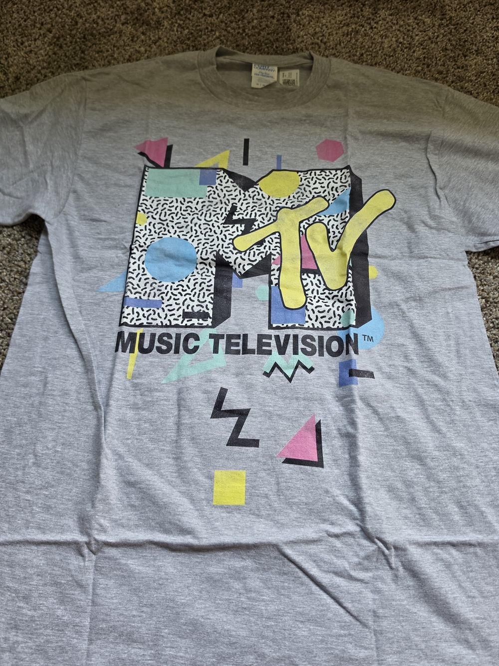 MTV Vintage Logo Graphic Tee in Heather Gray